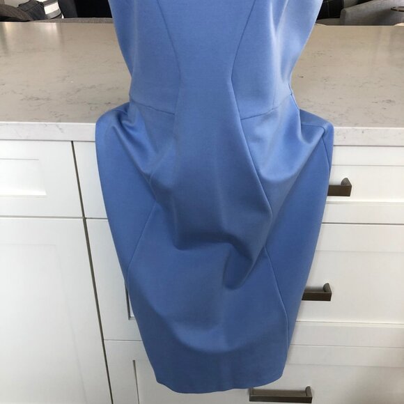 Brooks Brothers V Neck Sleeveless Lined Midi Dress Periwinkle Blue Sz 10 NWOT - Picture 3 of 16